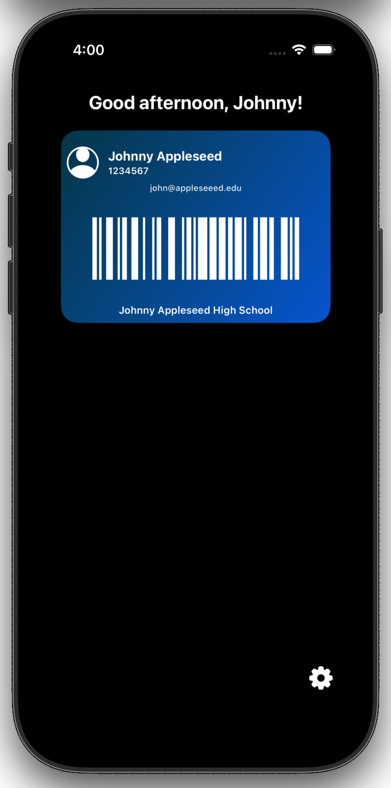 campusPass Login Screen